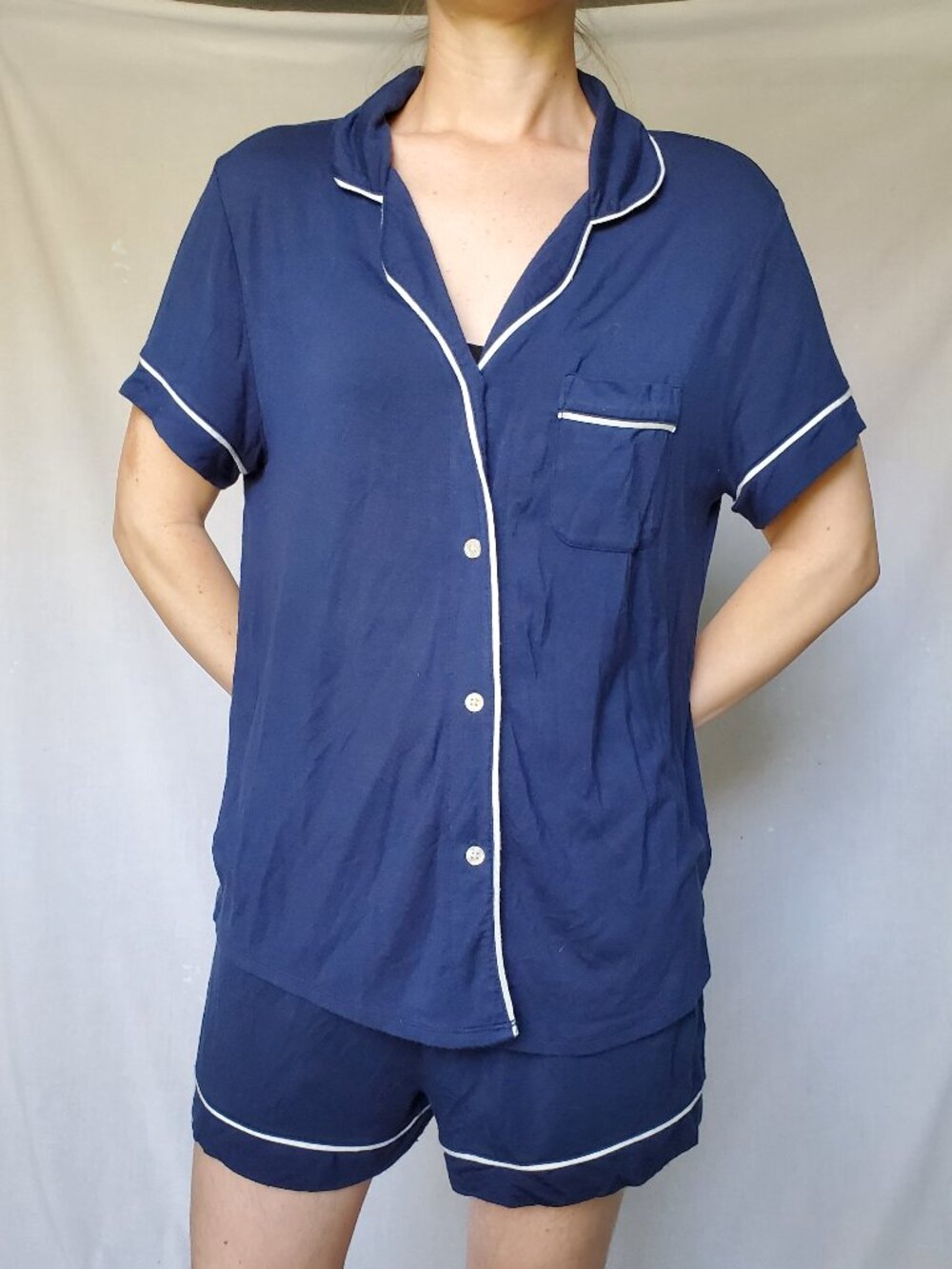 Target Stars Above Navy Blue Pajama Set